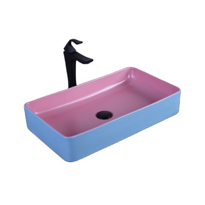 6042o Matt colour freestanding acrylic mobile hand art wash basin bathroom sink