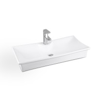 Modern ceramic outdoor hotel bathroom sink durable countertop art basin