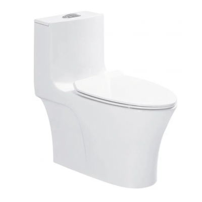 Wholesale siphonic S trap 300mm one piece ceramic white color one piece toilet